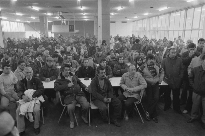 workers in a factory hall