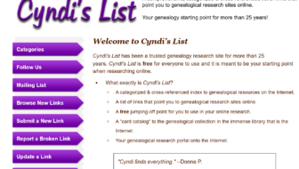 Cyndi's List homepage