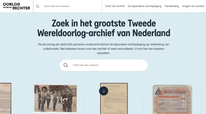 Oorlog voor de Rechter website